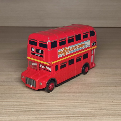 Mattel Disney Pixar Cars London Double Decker Bus used, metal deluxe