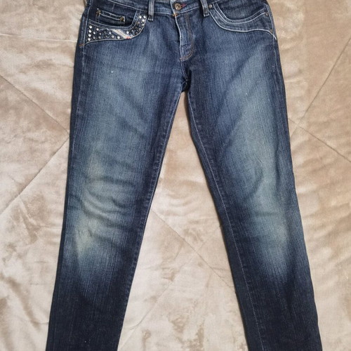 Diesel jeans no.30 like new, dark blue, low waist with studs
