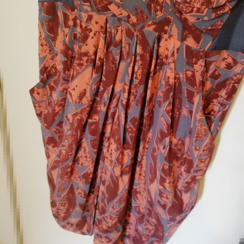 Whistles silk dress like new, gray and orange