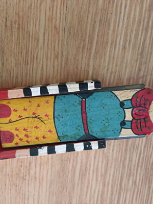 Vintage wooden box used, decorative