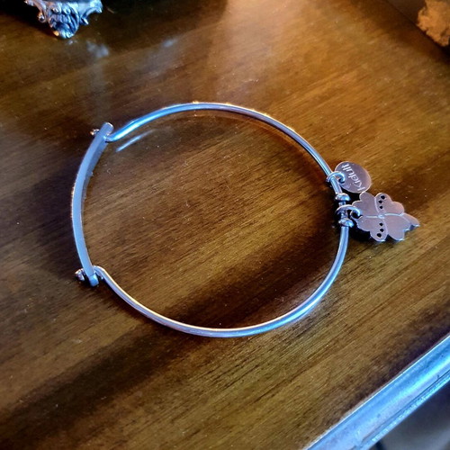 Stainless steel Luck handcuff bracelet new, with crystals
