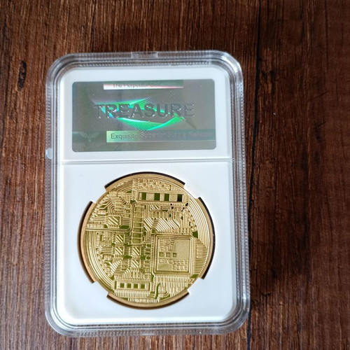 Bitcoin new metal coin in commemorative case