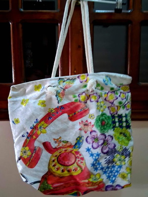 Beach bag new shoulder bag with zipper and inner pocket