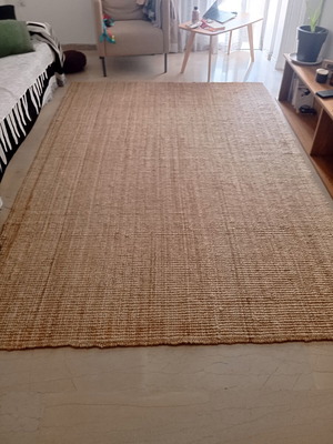 Jute rug 2x3 meters, natural fiber