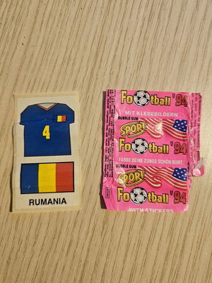 Sport Football '94 sticker used with Romanian national team back