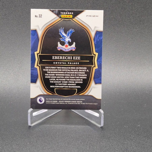 2022-23 Panini Select Premier League Terrace Pink Ice Prizm Eberechi Eze #32 Arsenal Crystal Palace card