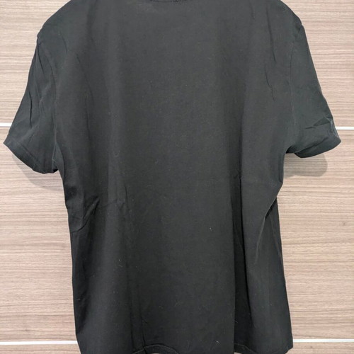 Pink Woman Black T-shirt Size L Like New
