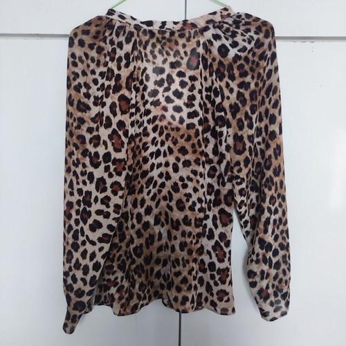 Zara leopard animal print shirt new, size XS