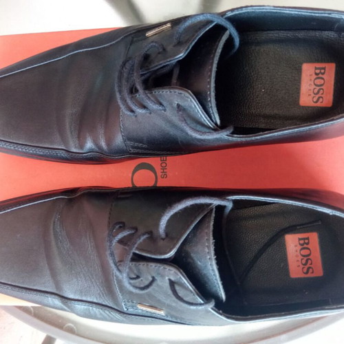 Hugo Boss men's shoes size 40 like new, black moccasins