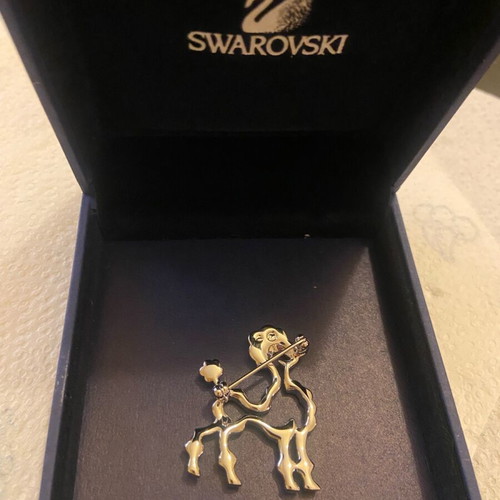 Swarovski dog brooch like new