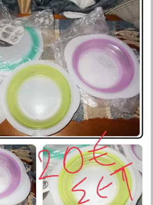 Tupperware 2 collapsible bowls and 1 collapsible colander new
