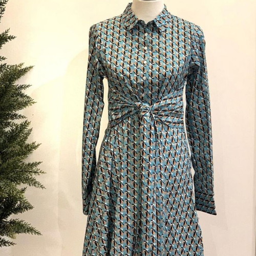 Printed dress like new, size L