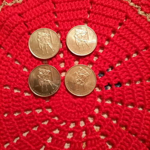 500 Drachma Coins like new, pack of 9, Greece