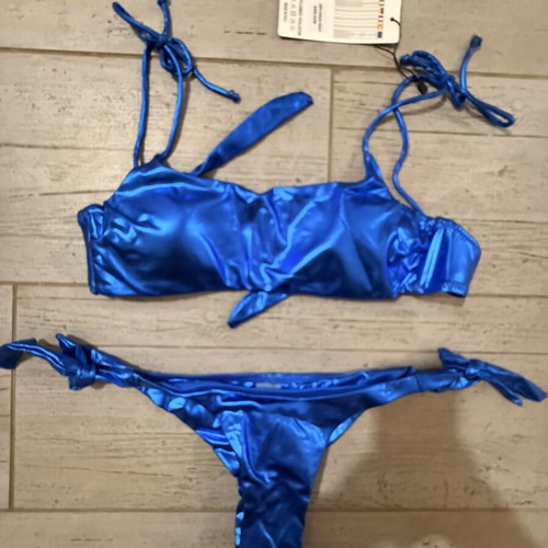 Metallic bikini set new, blue, size M
