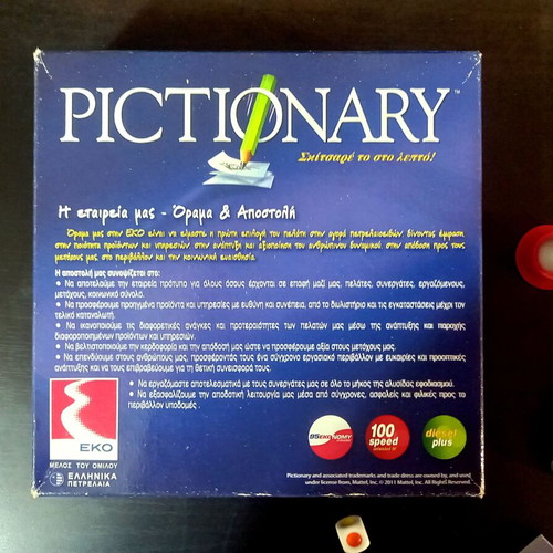 Pictionary board game used, collectible EKO edition, complete