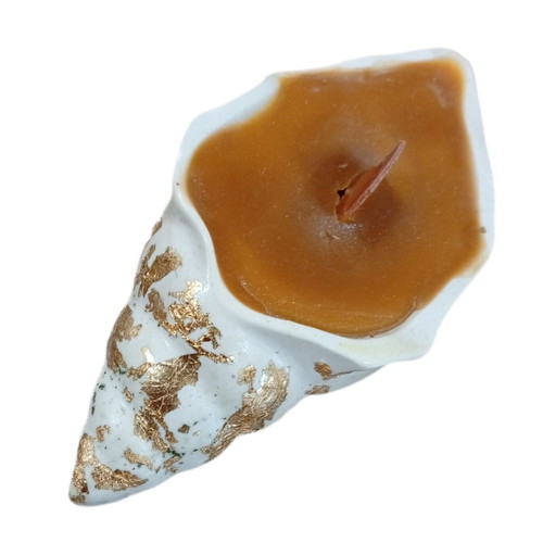 Luxury Handmade Beeswax Candle in Porcelain Shell made to order