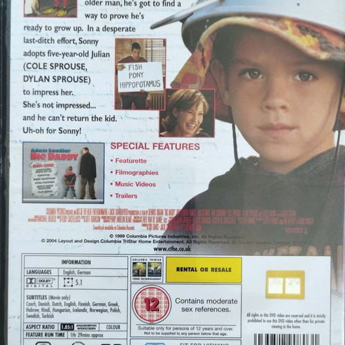Big Daddy DVD like new with Greek subtitles