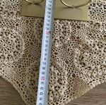 Handmade crochet table runner rhombus pattern