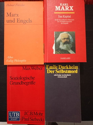 Sociology books used, set of 4 in German in very good condition