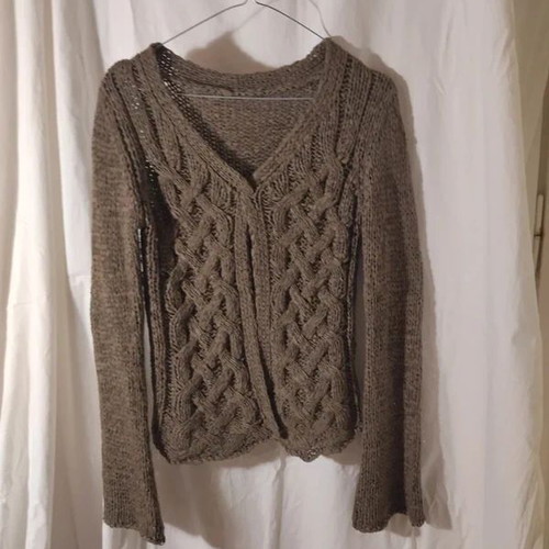 Knitted brown cardigan like new