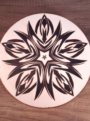 Mandala decorative woodcut new, diameter 20 cm