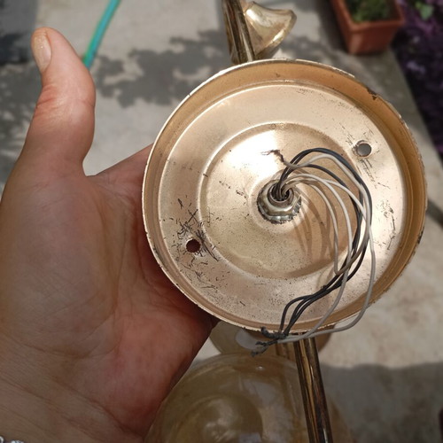 Ρετρό βιντάζ πολυέλαιος φωτιστικό οροφής με τρία φώτα μεταχειρισμένο