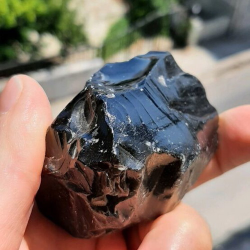 Obsidian natural volcanic rock from Armenia, new