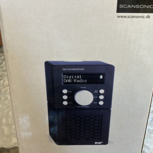 Scansonic FM/DAB+ radio used with alarm and original power adaptor