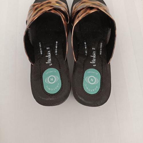 Women's orthopedic platform sandals new, animal print, size 38