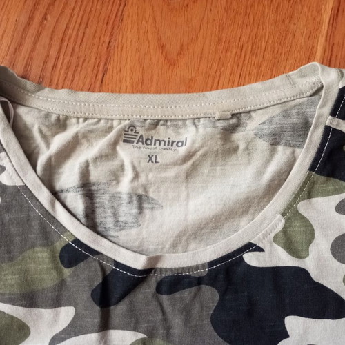 Admiral camouflage t-shirt with short sleeves like new, cotton