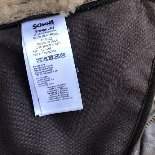 Schott NYC B-3 Bomber Jacket new, men's leather, size L, brown