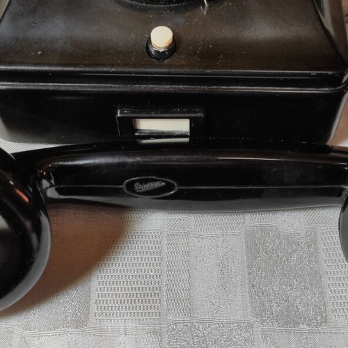 Ericsson PTT telephone used, black bakelite rotary dial