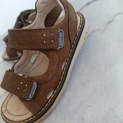 Lasocki leather sandals size 25 used, beige and brown