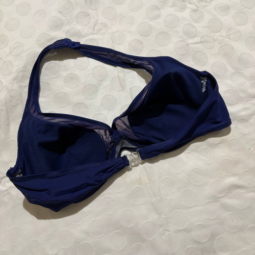 Vintage bikini top size M, like new, blue polka dot