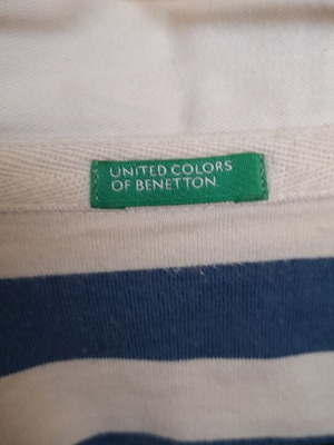 Σετ Benetton cargo βερμούδα και πόλο μπλούζα σαν καινούργιο, μέγεθος L