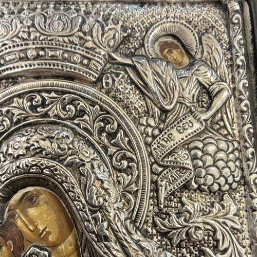 Silver Icon of Panagia 950 Silver with Certificate, like new