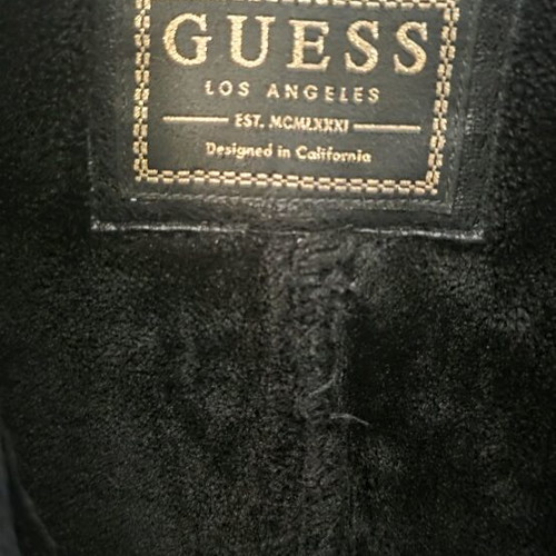 Guess Faux Leather Aviator Jacket men's used size M black