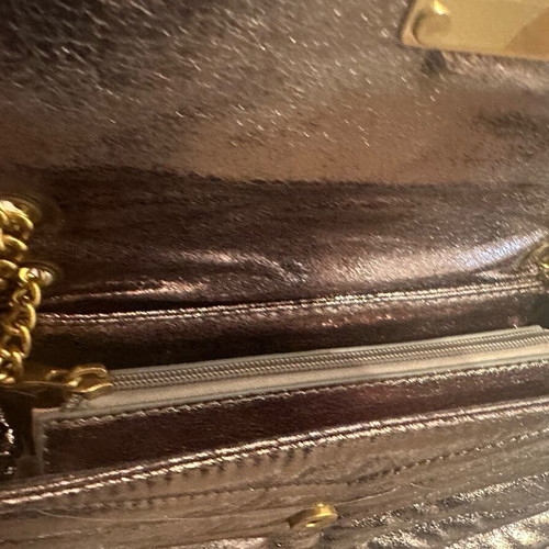 Guy Laroche crossbody shoulder bag new, metallic gray