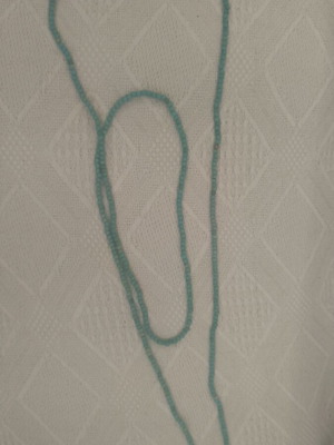 Necklace turquoise long used