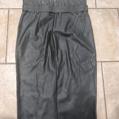Leather pencil skirt black Pink Woman new, size M