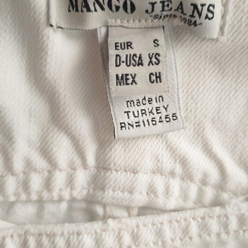 Summer white denim salopette Mango size S like new