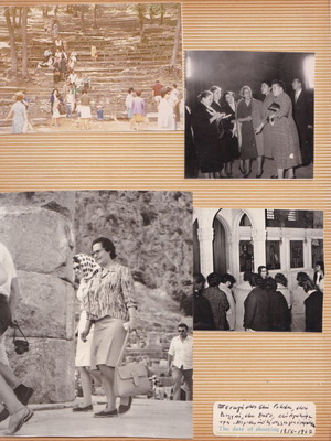 Σελίδα άλμπουμ με αναμνήσεις ελληνίδας ξεναγού μεταχειρισμένη