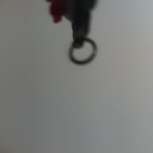 Handmade rose pendant with bronze frame