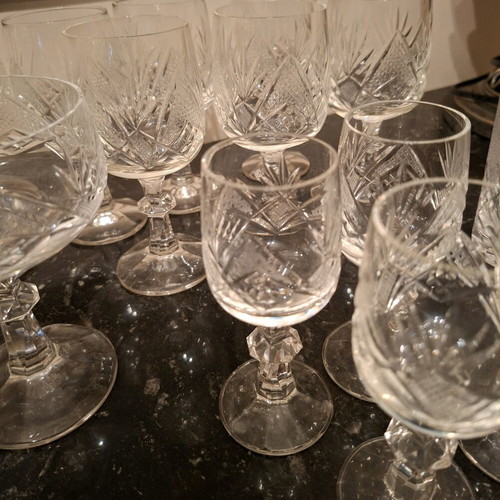 Bohemian Crystal Glass Set of 6 Types like new