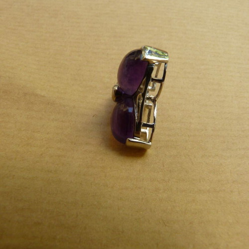 925 Silver Pendant with Amethysts
