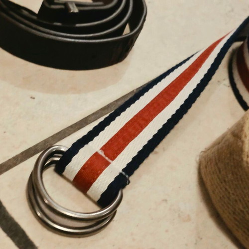 Men's branded belts, set of 7