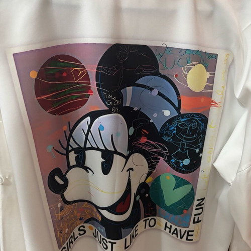 Mickey shirt like new, white, one size