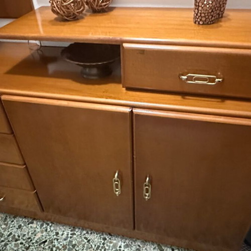 Entrance furniture vintage with shoe rack, three drawers, hanger and mirror used