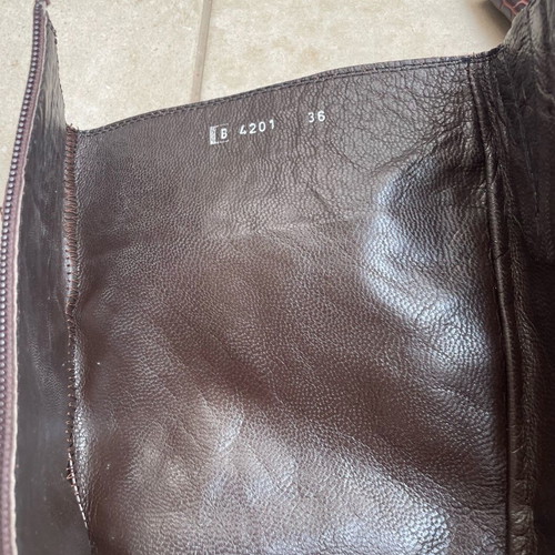 Prada brown crocodile pattern boots size 36 used, real leather