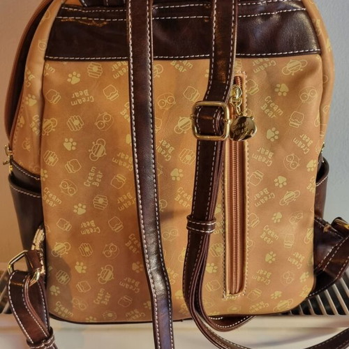 Cream Bear backpack like new, beige with bear design